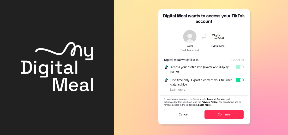My Digital Meal Preview